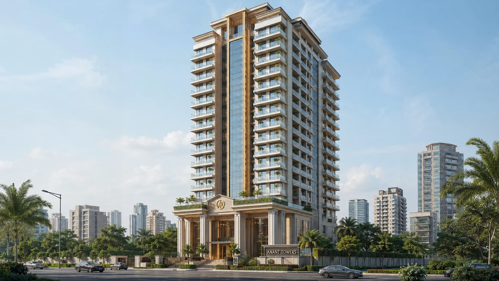 Anant Towers — Front View